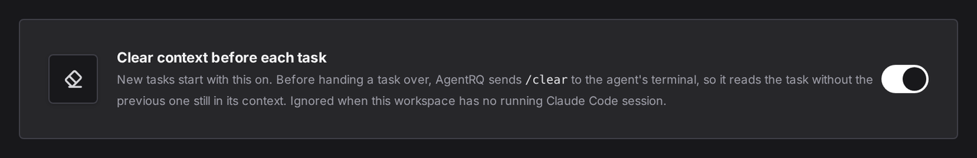 The workspace-wide default, in Workspace Settings under Automations
